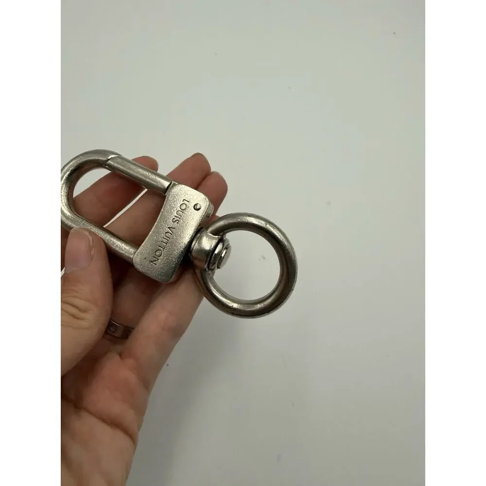 Louis Vuitton Silver Tone Swivel Snap Hook Key Ring Bag Charm Clip XL